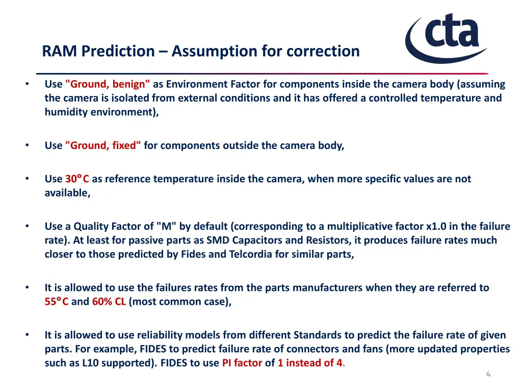 ram prediction assumption for correction