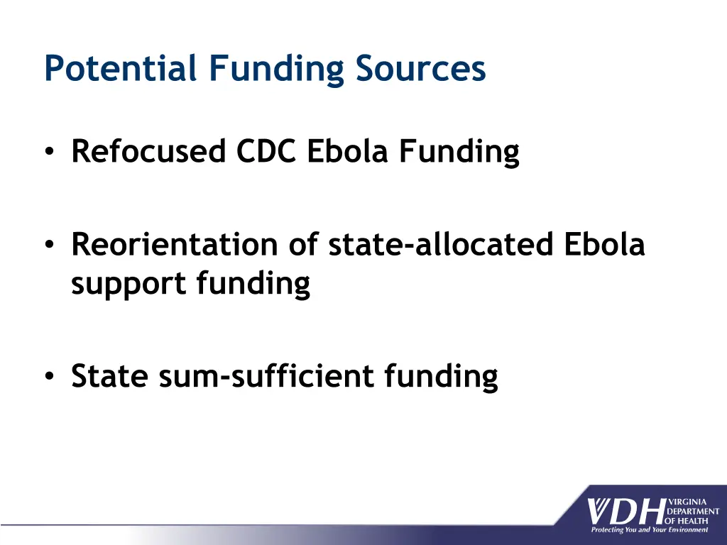 potential funding sources