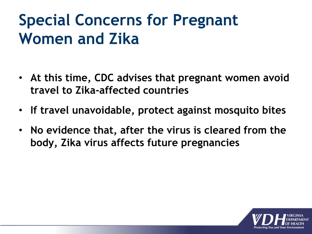 special concerns for pregnant women and zika 1