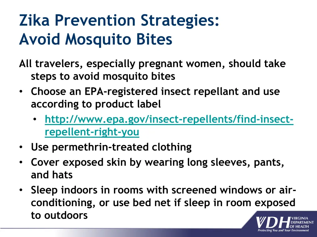 zika prevention strategies avoid mosquito bites