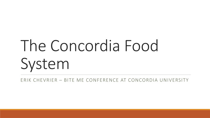 the concordia food system