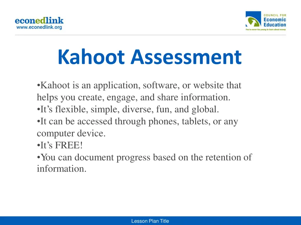 kahoot assessment