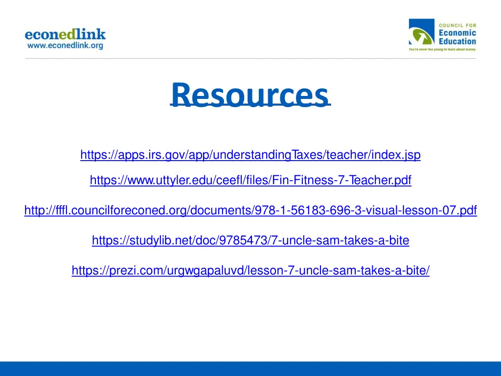 resources