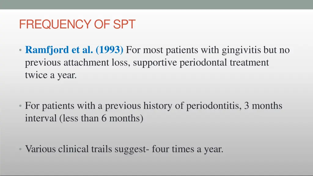 frequency of spt