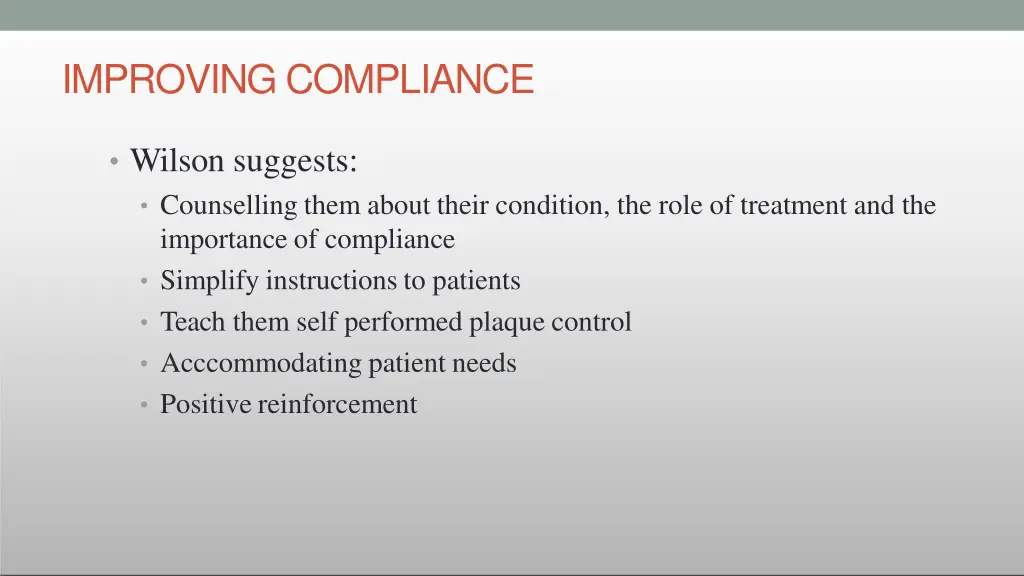 improving compliance