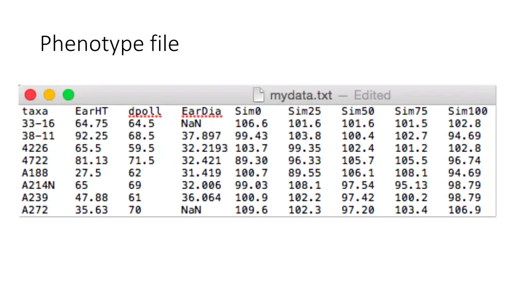 phenotype file