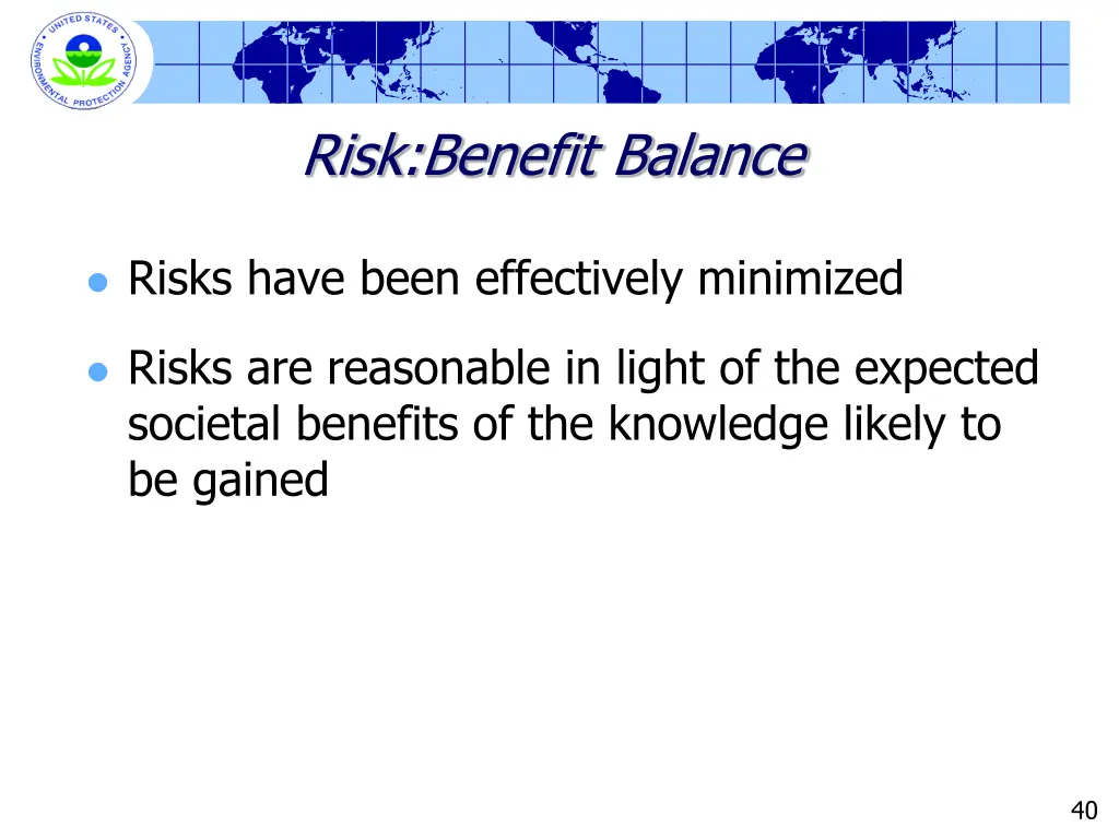 risk benefit balance