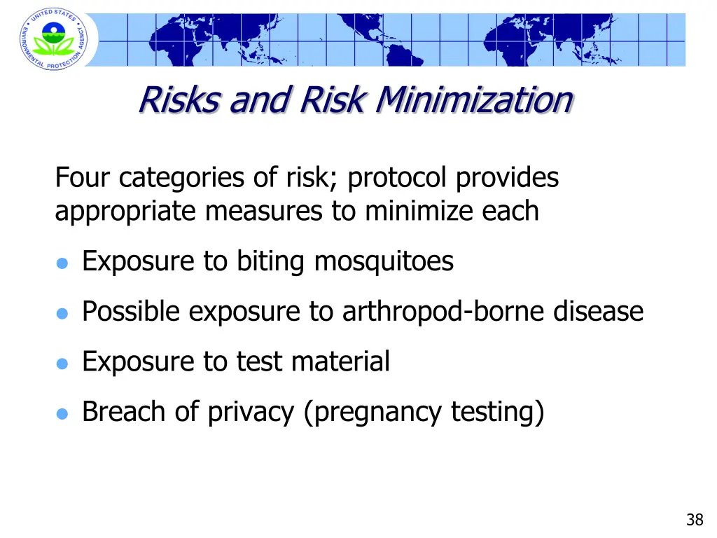 risks and risk minimization