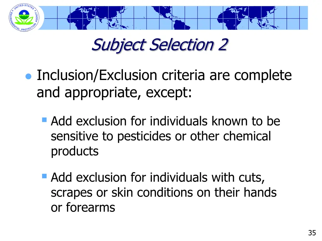 subject selection 2