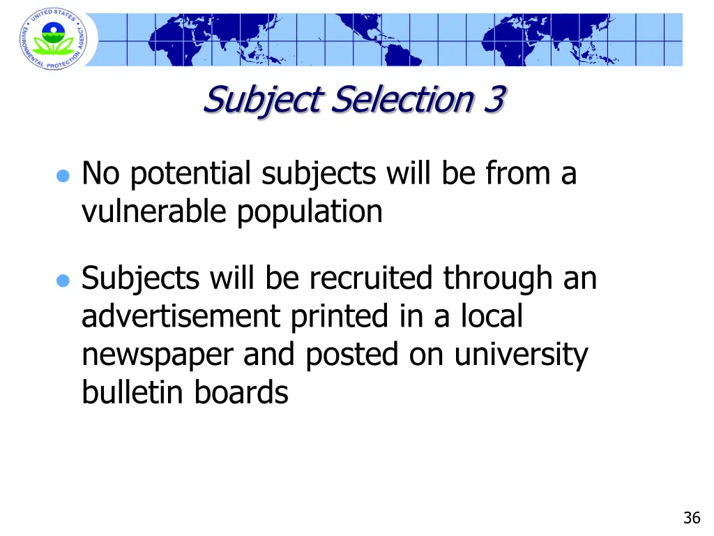 subject selection 3