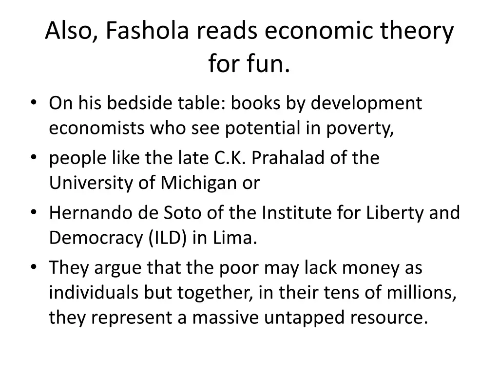 also fashola reads economic theory for fun