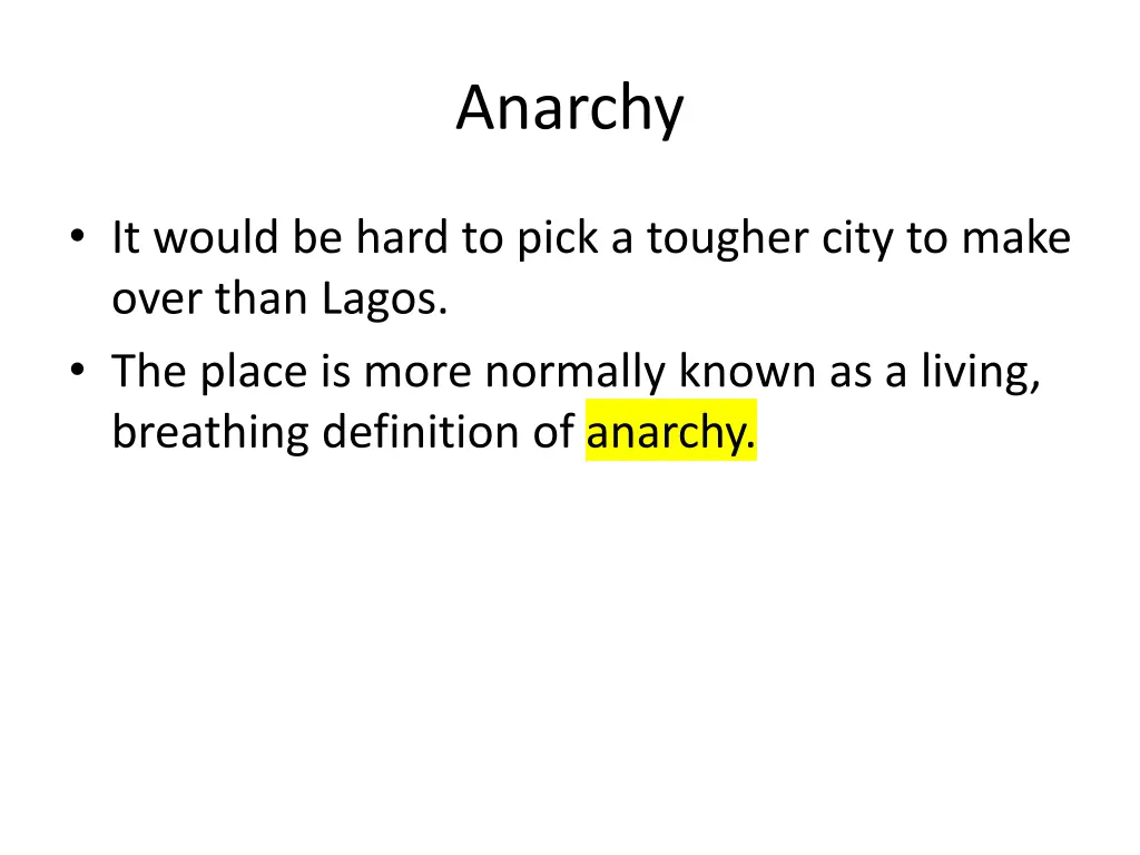 anarchy