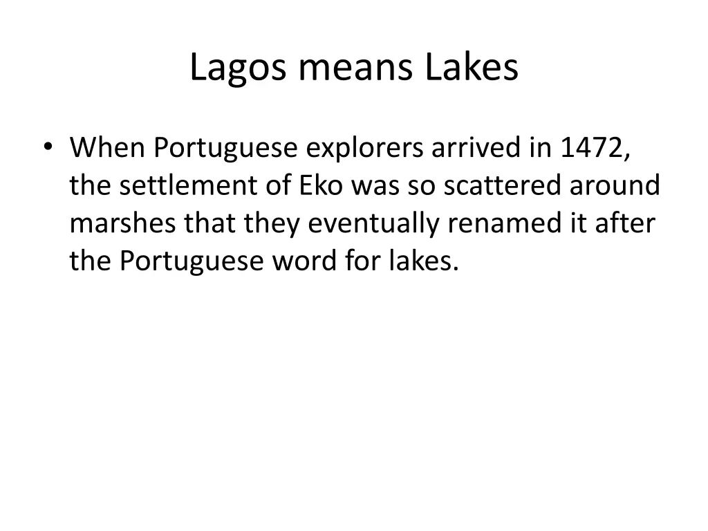 lagos means lakes