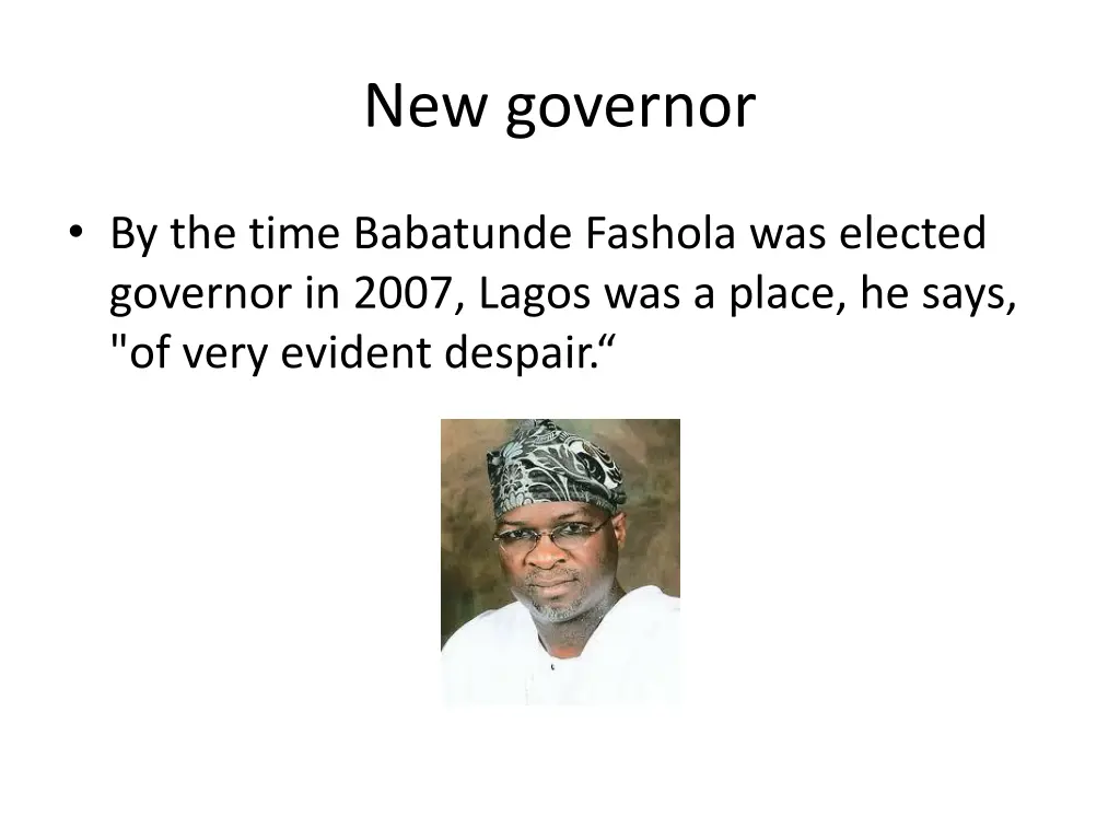 new governor