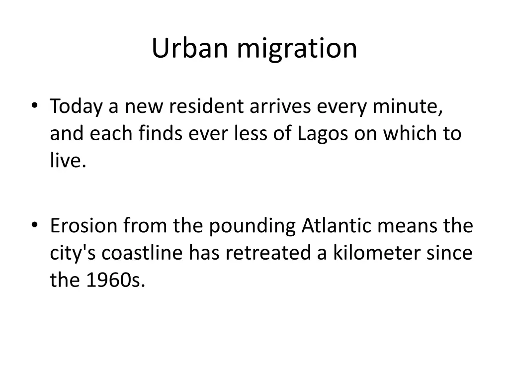 urban migration