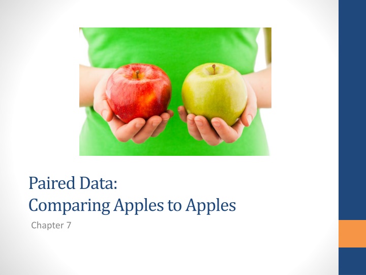 paired data comparing apples to apples