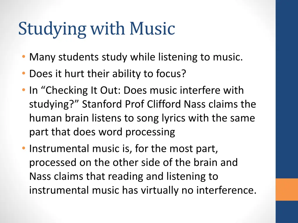 studying with music