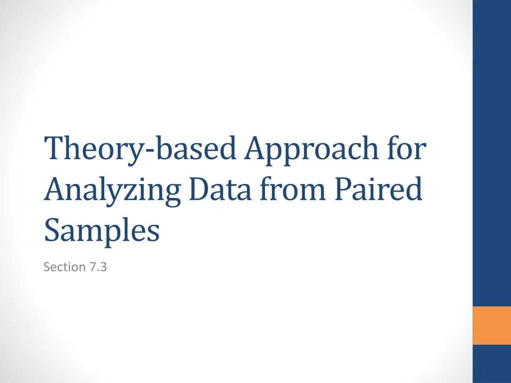 theory based approach for analyzing data from