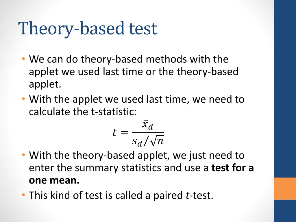 theory based test