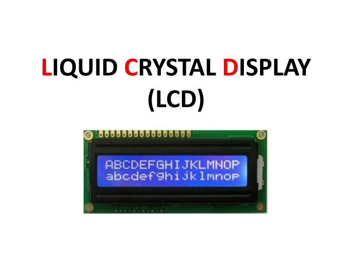 liquid crystal display lcd