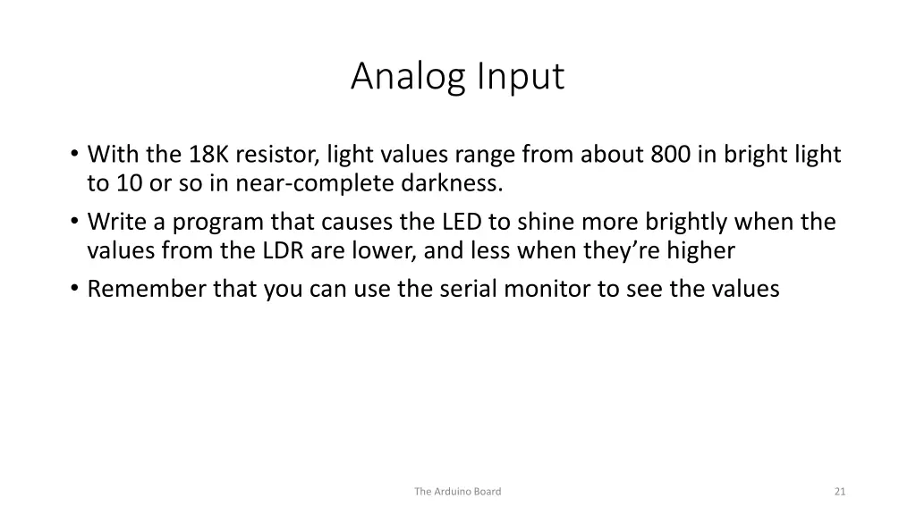 analog input 1