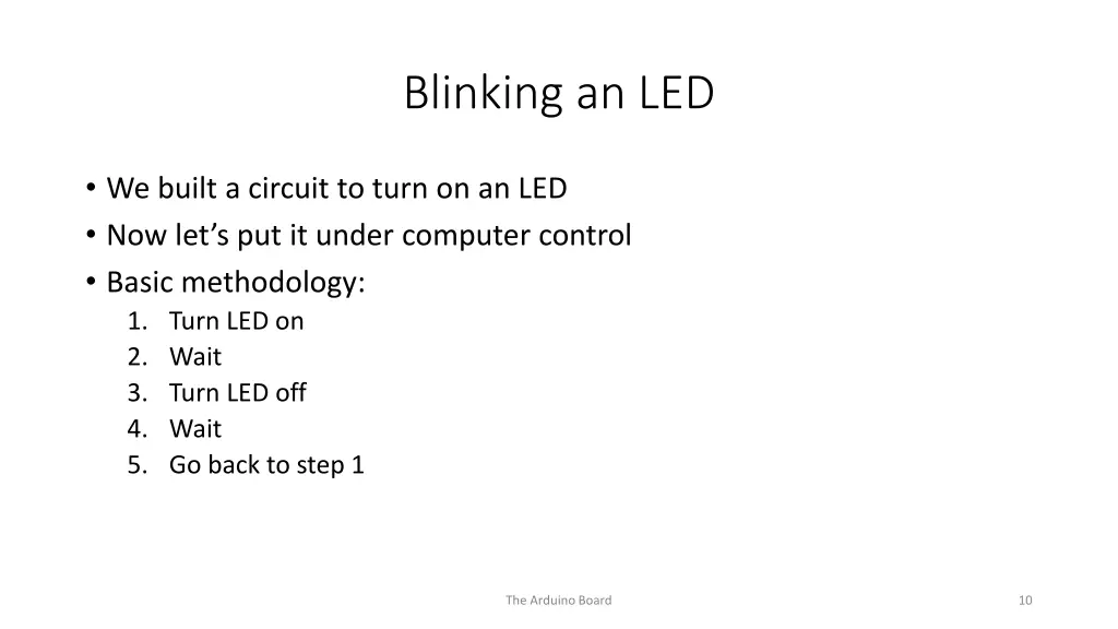 blinking an led