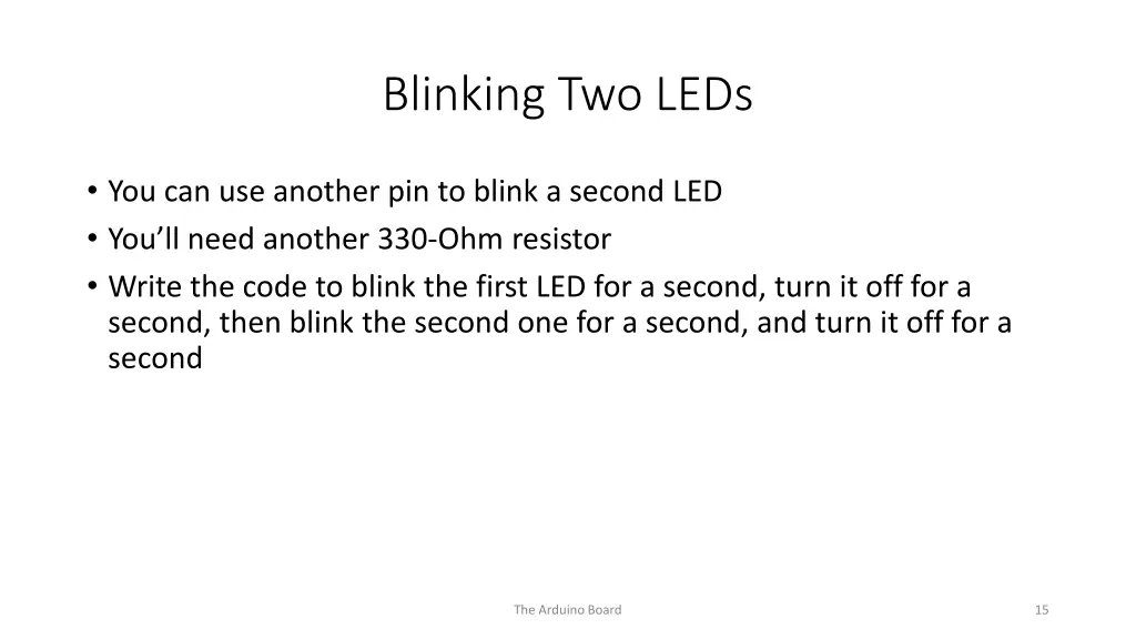 blinking two leds