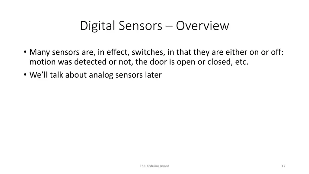 digital sensors overview