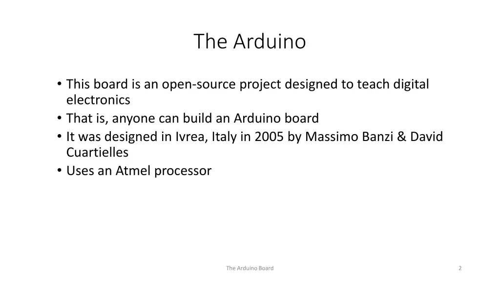 the arduino