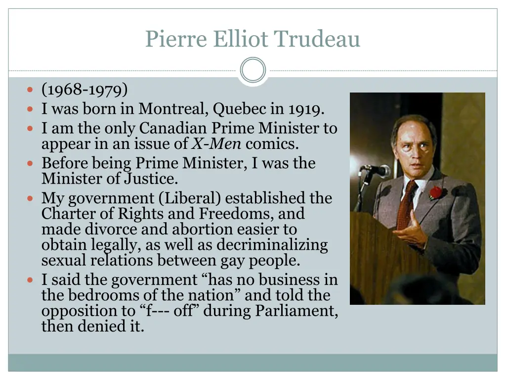 pierre elliot trudeau