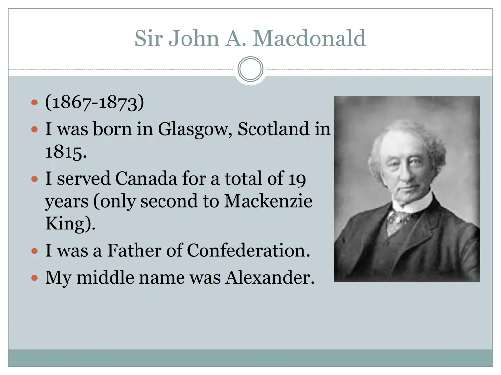 sir john a macdonald