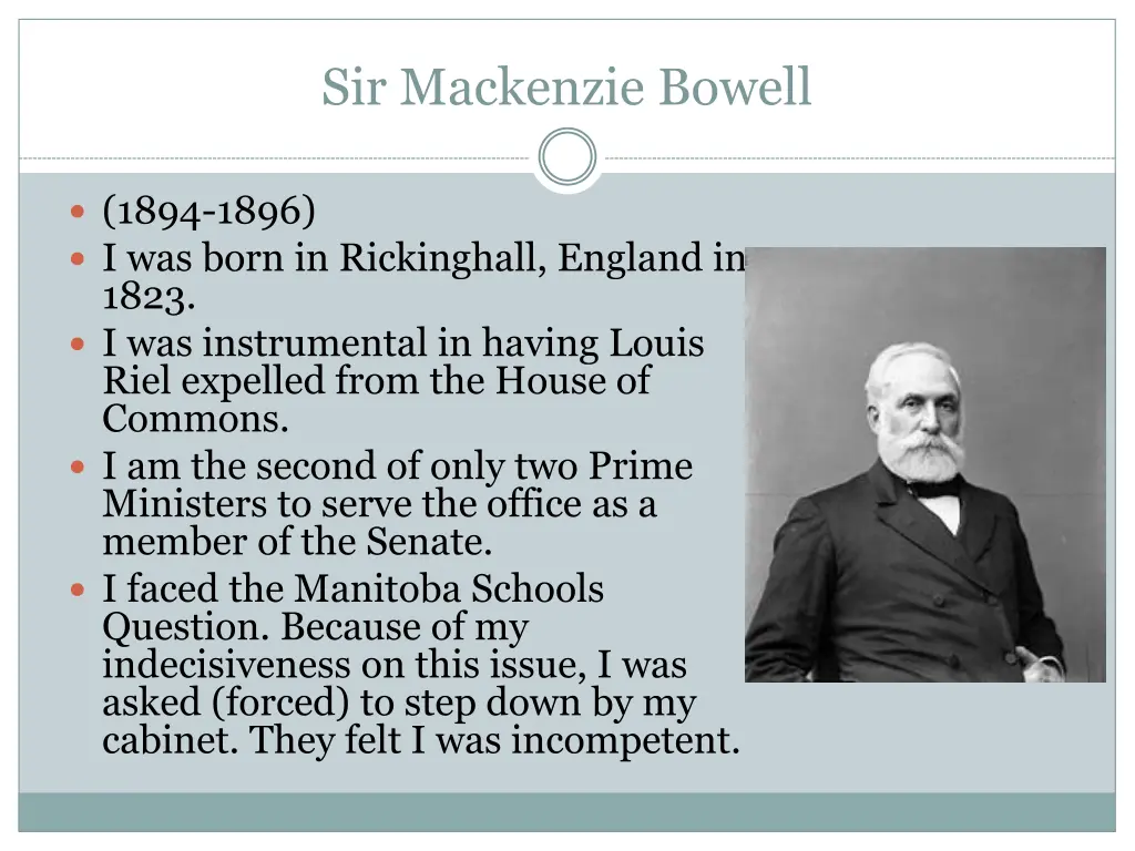 sir mackenzie bowell