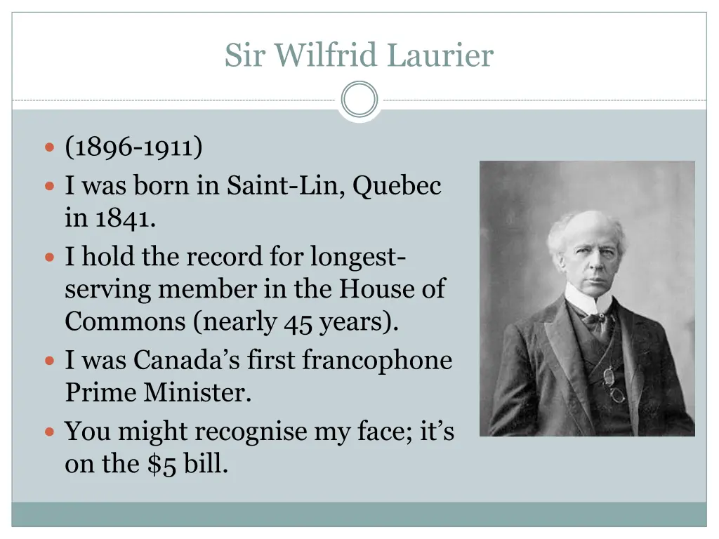 sir wilfrid laurier