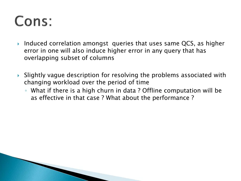 induced correlation amongst queries that uses