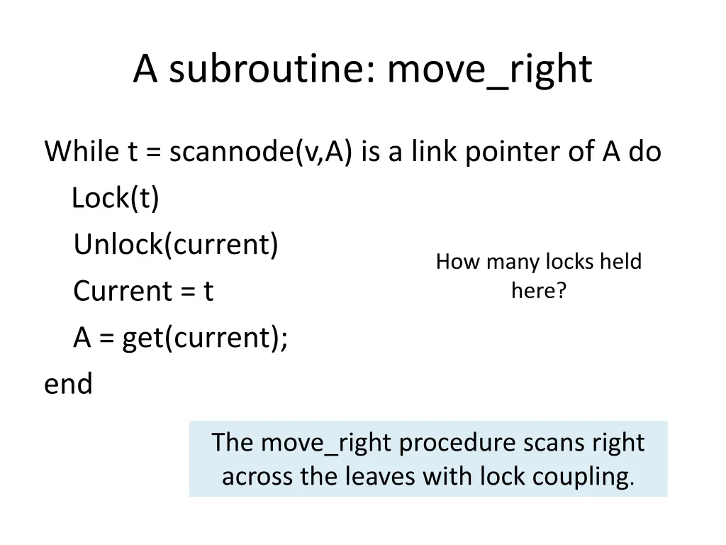 a subroutine move right