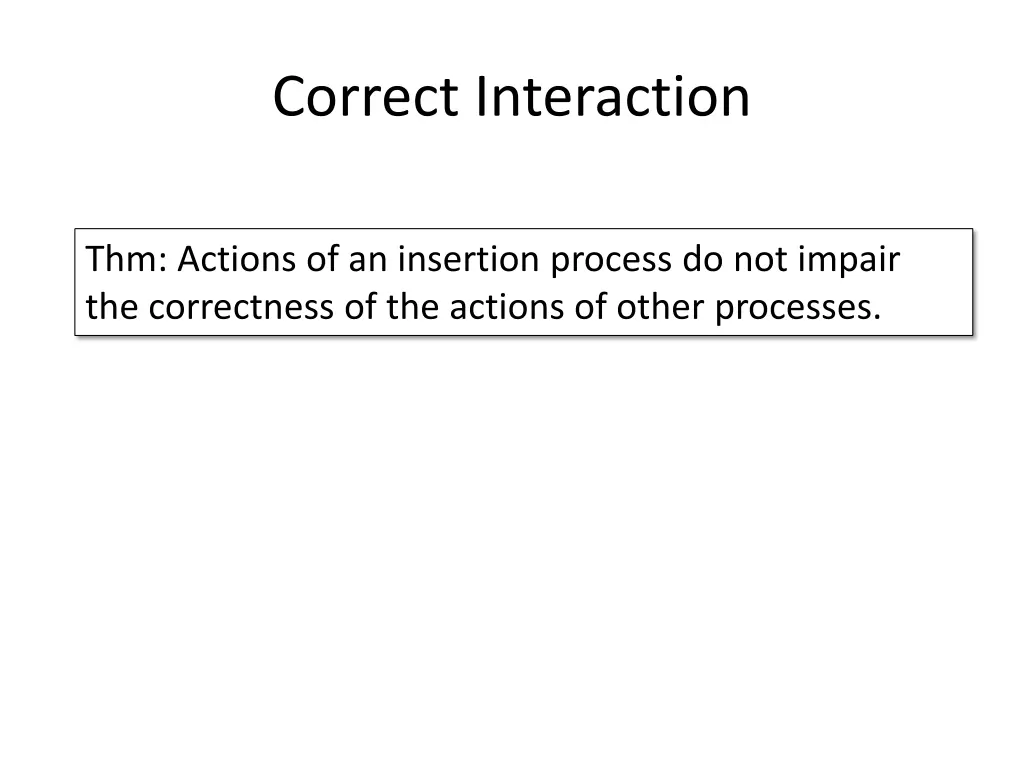 correct interaction