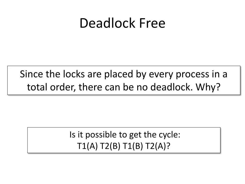 deadlock free 1