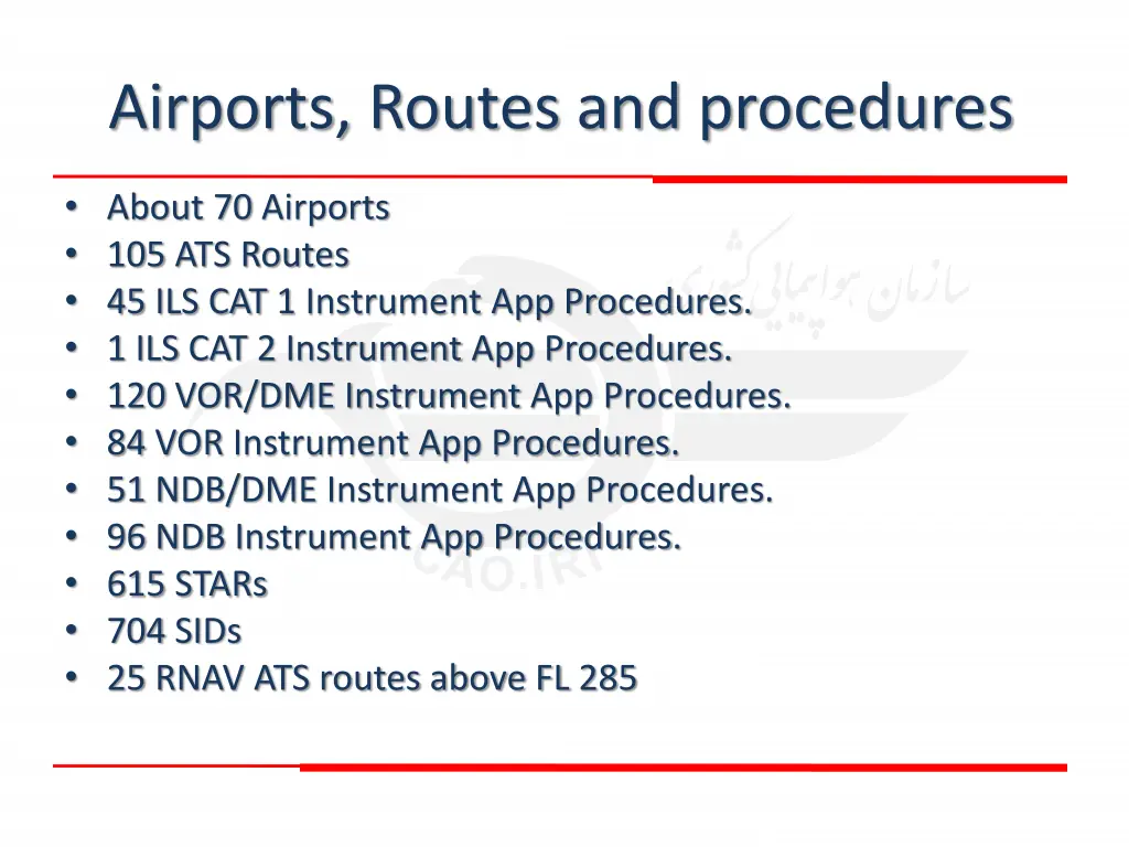 airports routes and procedures