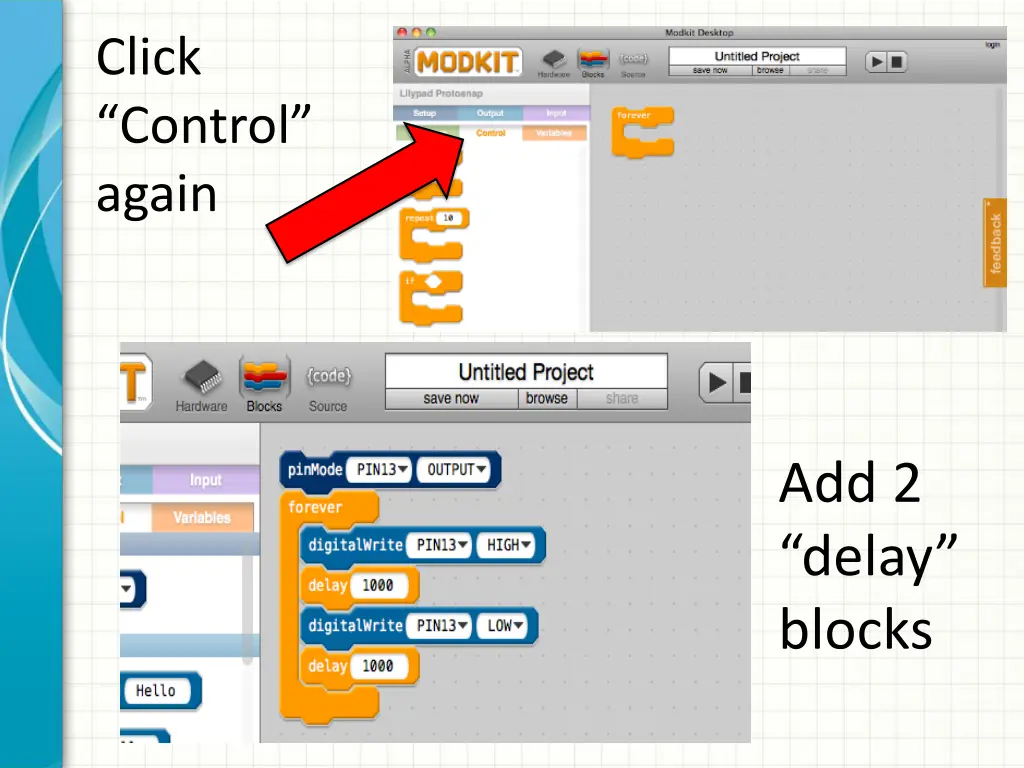 click control again