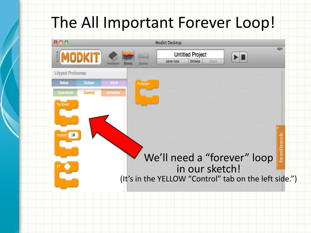 the all important forever loop