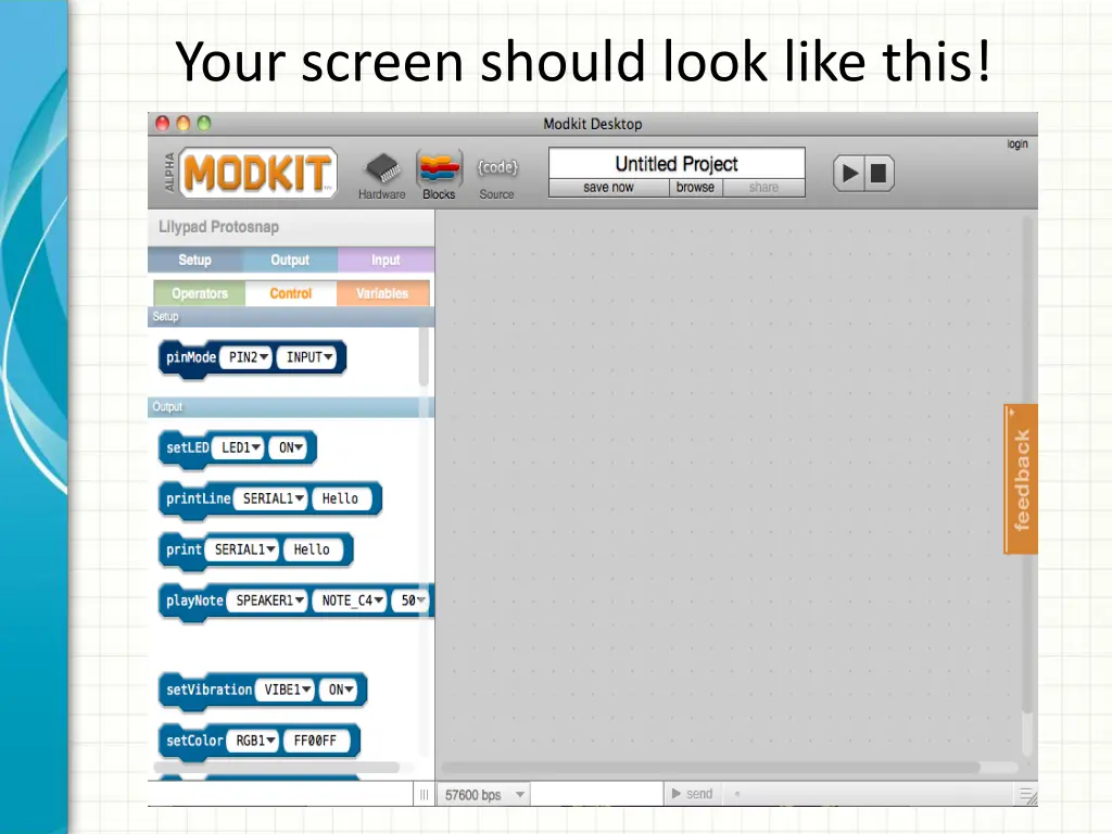 your screen should look like this