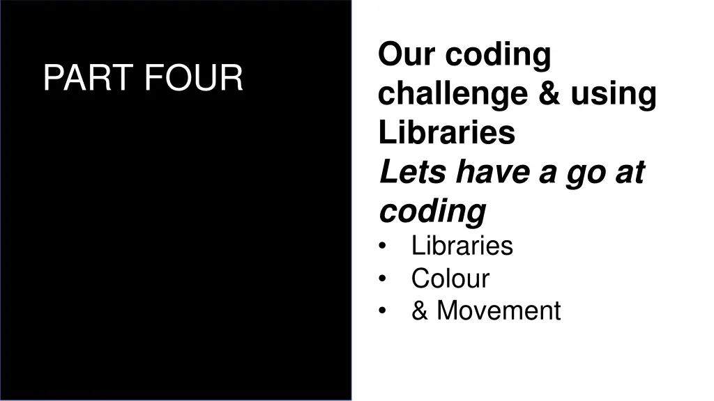 our coding challenge using libraries lets have