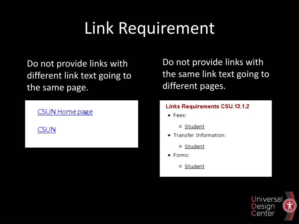 link requirement 1