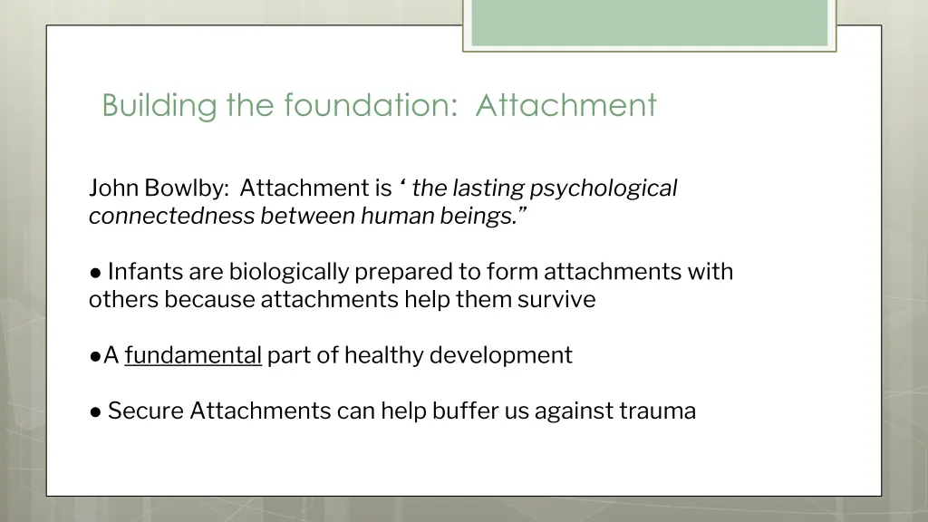 building the foundation attachment