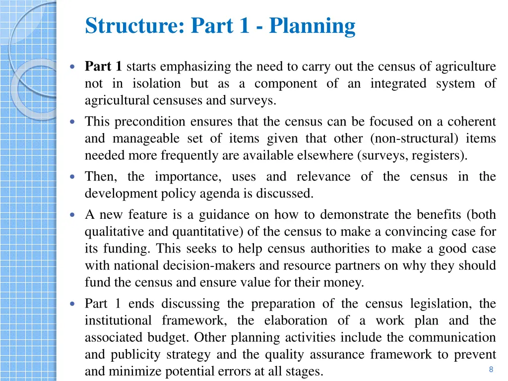 structure part 1 planning