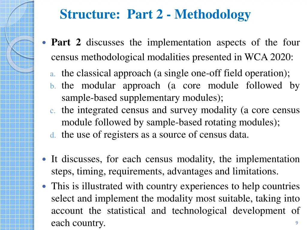 structure part 2 methodology