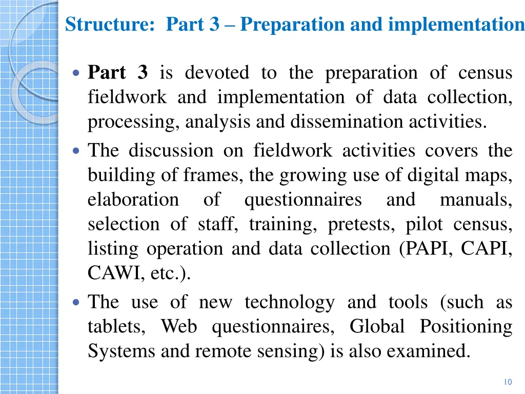 structure part 3 preparation and implementation