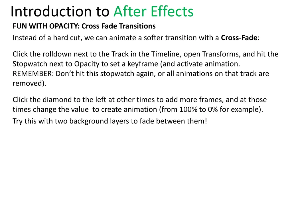 introduction to after effects 1