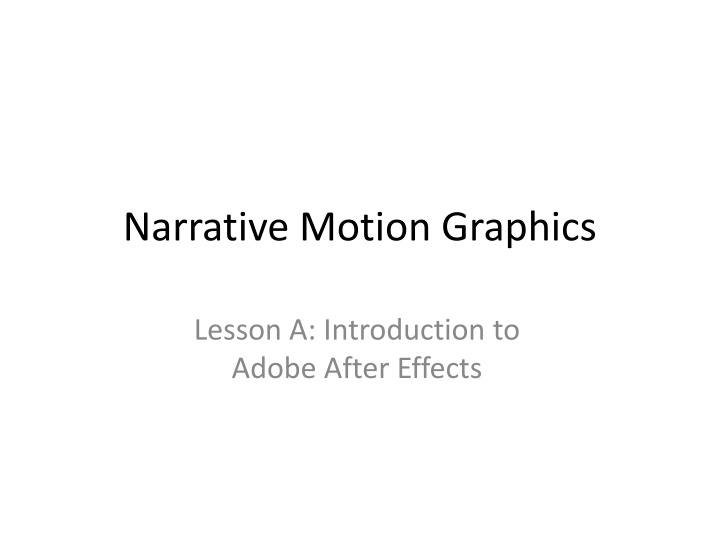 narrative motion graphics