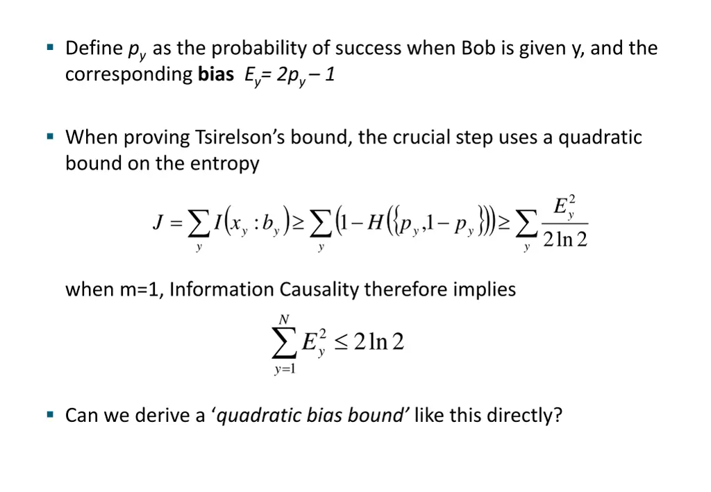 define p y as the probability of success when